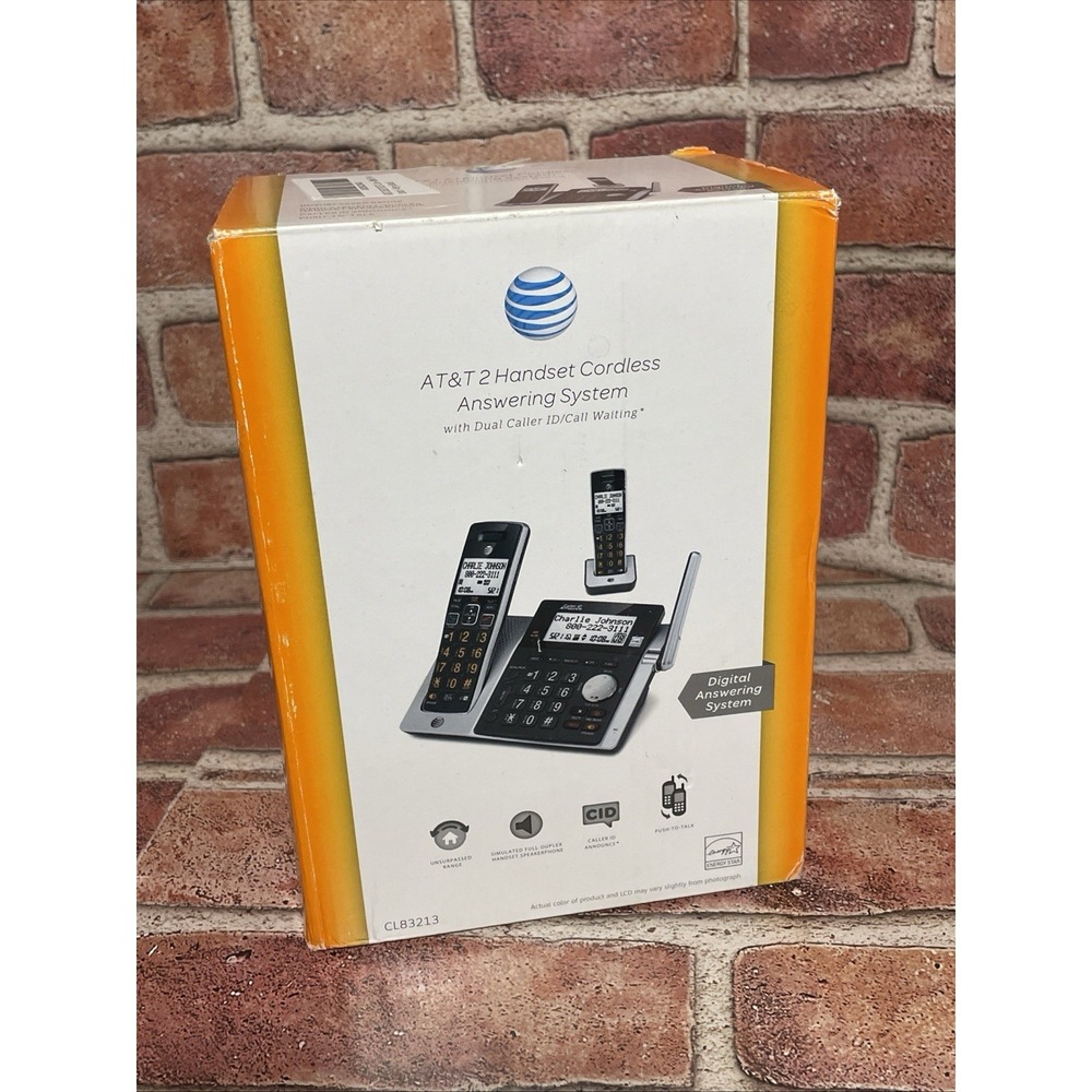 AT&T CL83213 2 Handsets Cordless Answering System With Dual Caller ID